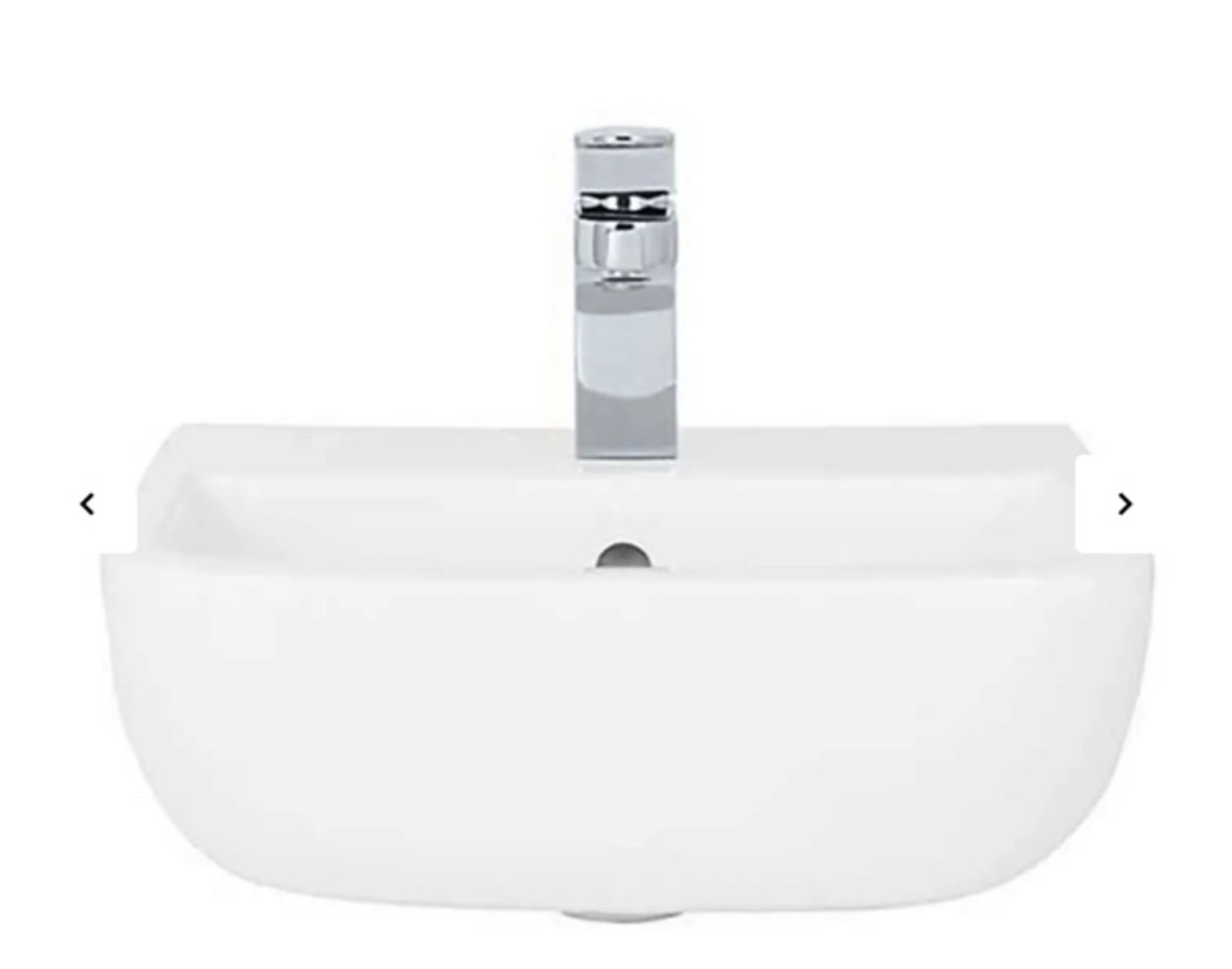 Brand New Boxed Cedar 520mmm White Semi Recessed Basin with 1 Tap Hole RRP £120 **No Vat**