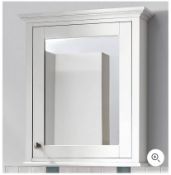 Brand New Boxed Country Living Wicklow Bathroom Mirror Cabinet - Matt White RRP £265 **No Vat**