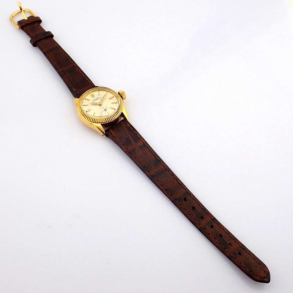 Rolex / Oyster Perpetual - Lady's Yellow Gold Wrist Watch - Image 10 of 10