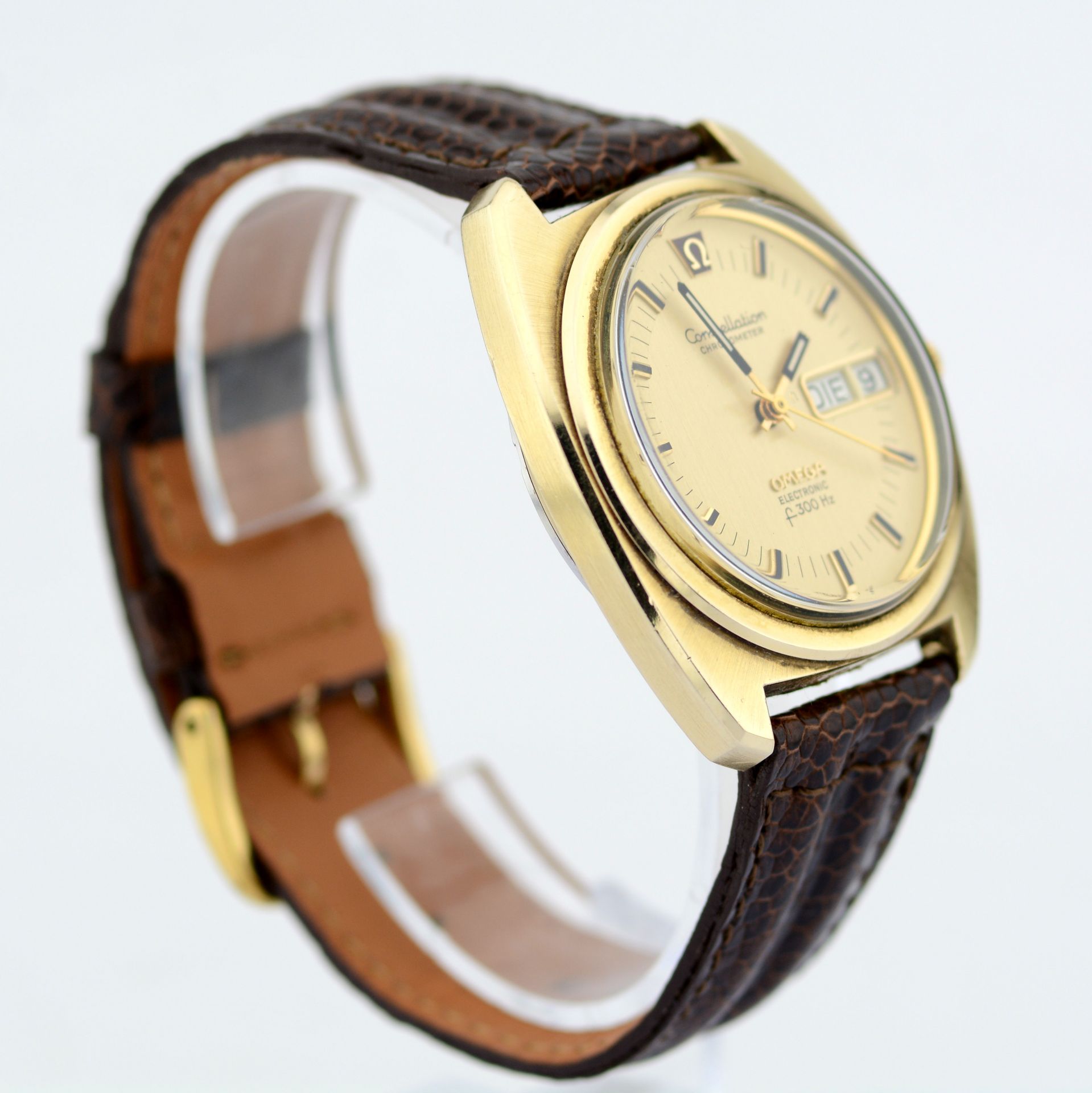 Omega / Constellation Chronometer Electronic F300 Day-Date - Gentlmen's Gold/Steel Wrist Watch - Image 4 of 8
