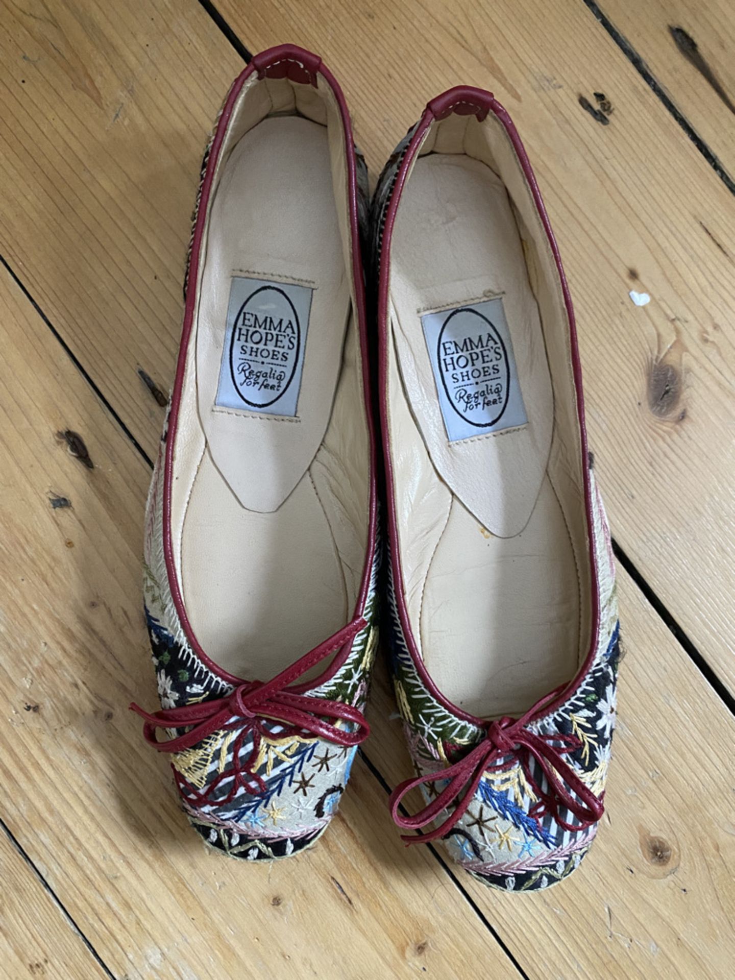 Embroidered Ballerina Pumps Emma Hope