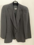 Giorgio Armani Black Suit Jacket and Matching High-Waisted Pants