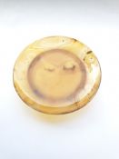 Rare Extremely Fine Carved Yellow Colour Agate Small Dish