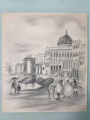 Two Antique Unframed Pencil Drawings On Paper