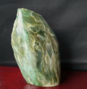 Beautiful Colour Large Free Form Nephrite Jade Sculpture