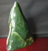 Large Fine Green Colour Free Form Nephrite Jade Sculpture