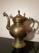 Antique Indo Persian Large Cast Brass / Bronze / Copper Teapot Samovar