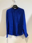 Hugo Boss Blue Silk Blouse Worn By The Body Double