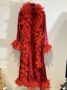 Red Feather Gown Worn By Vanessa Hudgens