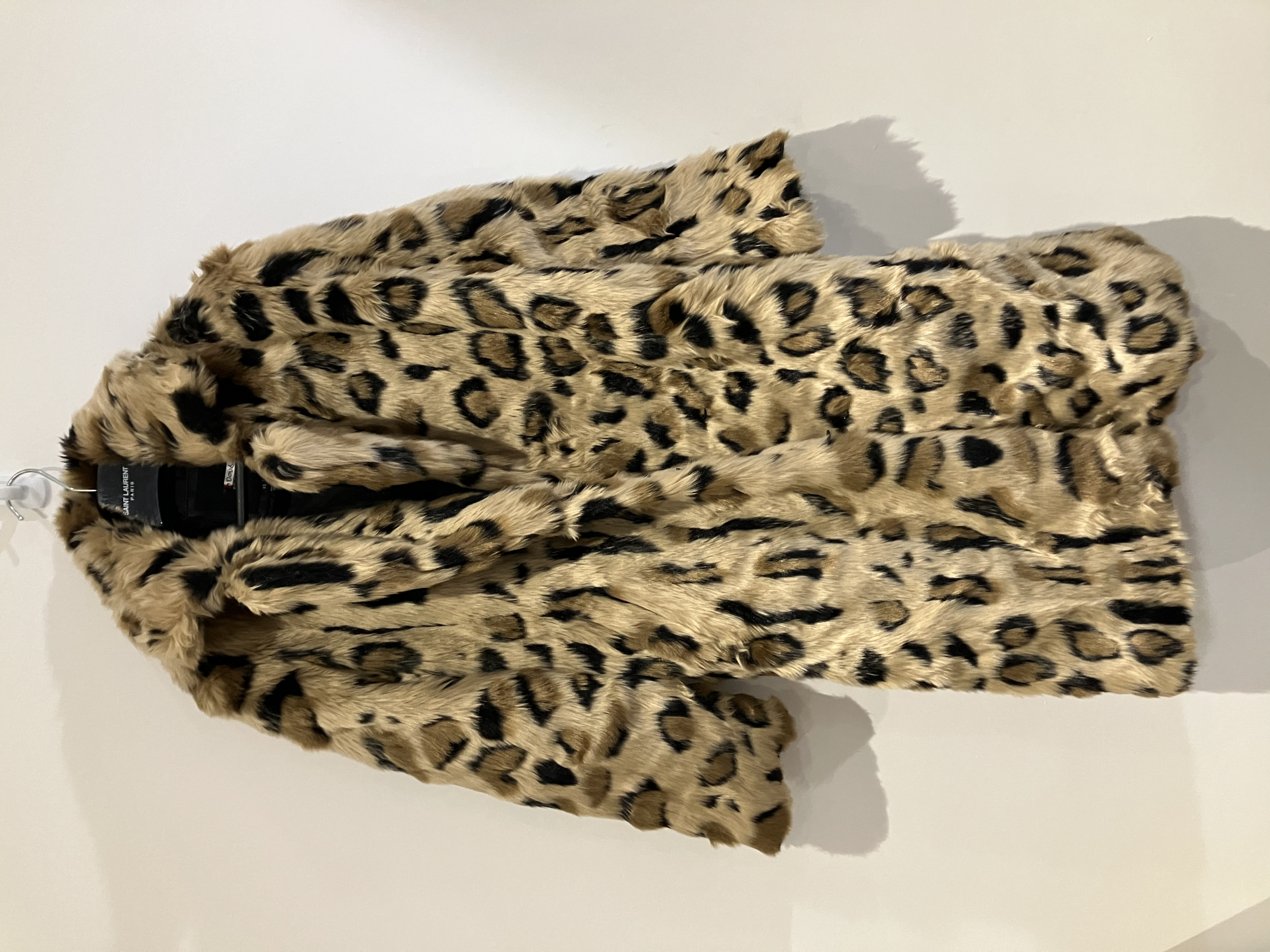 River Island Leopard Faux Fur Coat Worn By A Body Double.