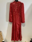 De La Vali Red Sequin Dress Worn By Vanessa Hudgens