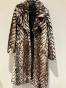 River Island Zebra Faux Fur Coat Worn By Vanessa Hudgens