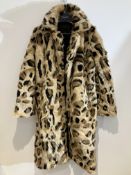 River Island Leopard Faux Fur Coat Worn By Vanessa Hudgens