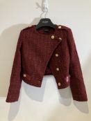 Karen Millen Red Tweed Jacket Worn By Vanessa Hudgens
