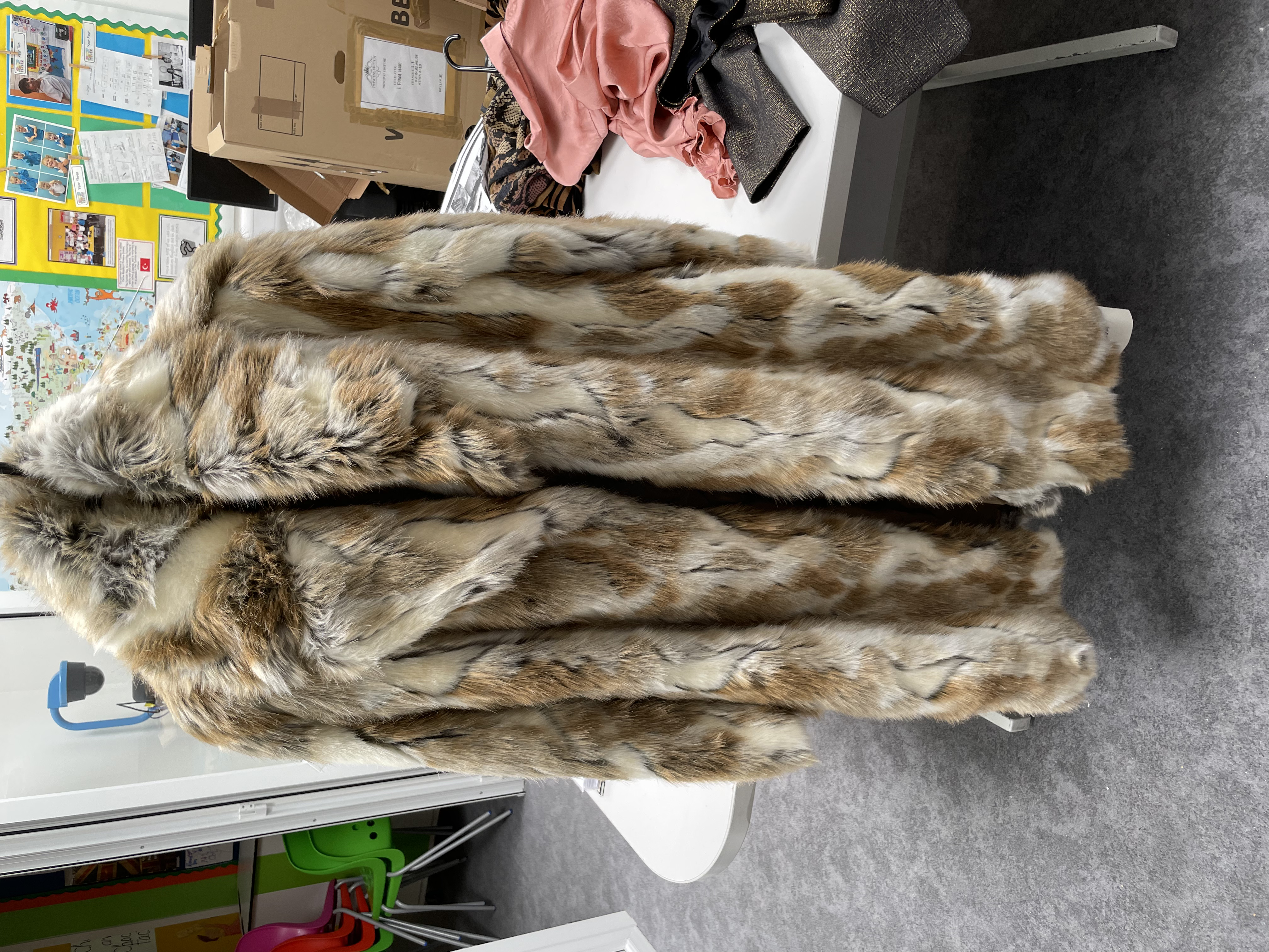 Nili Lotan Faux Fur Coat Worn By Amanda Donohoe