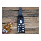 Cast Iron Bottle Opener Great Minds Drink Alike