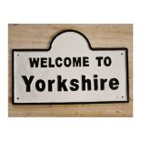 Cast Iron Sign 'Welcome To Yorkshire'