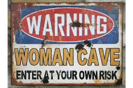 Metal Sign - Woman Cave