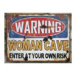 Metal Sign - Woman Cave