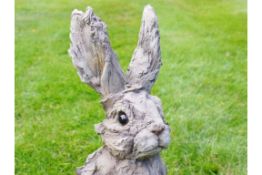 Wooden Effect Rabbit Garden/Home Ornament