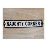 Cast Iron Sign 'Naughty Corner'