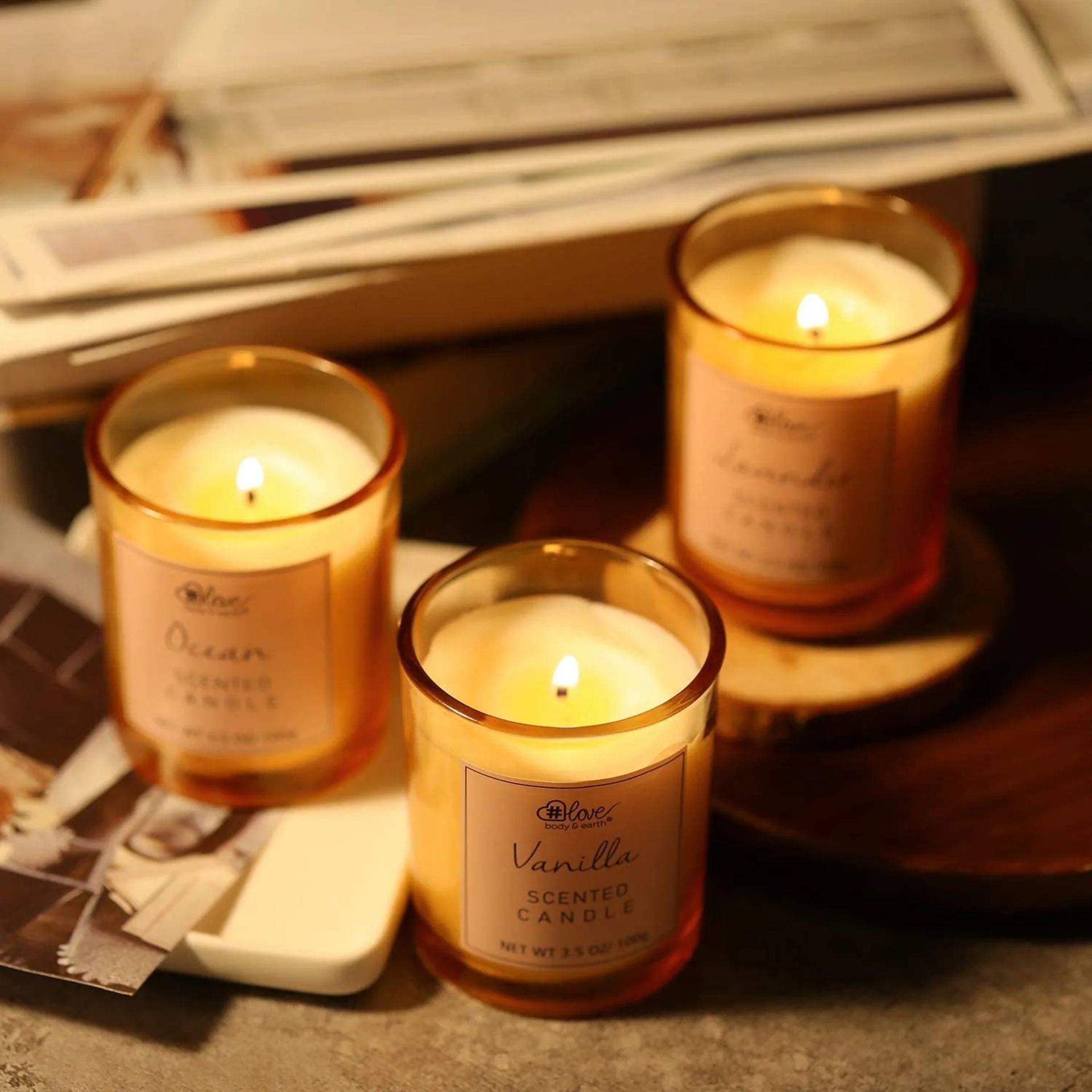 Body & Earth # Love Scented Candle Set of 4