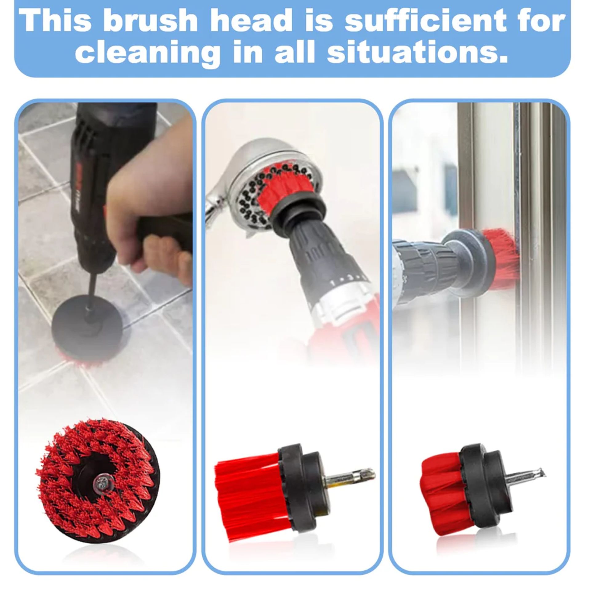 25 PCS Drill Brush Attachment, Drill Brush For Cleaning Includes All Purpose Drill Brush, Scrub Pa.. - Image 3 of 6