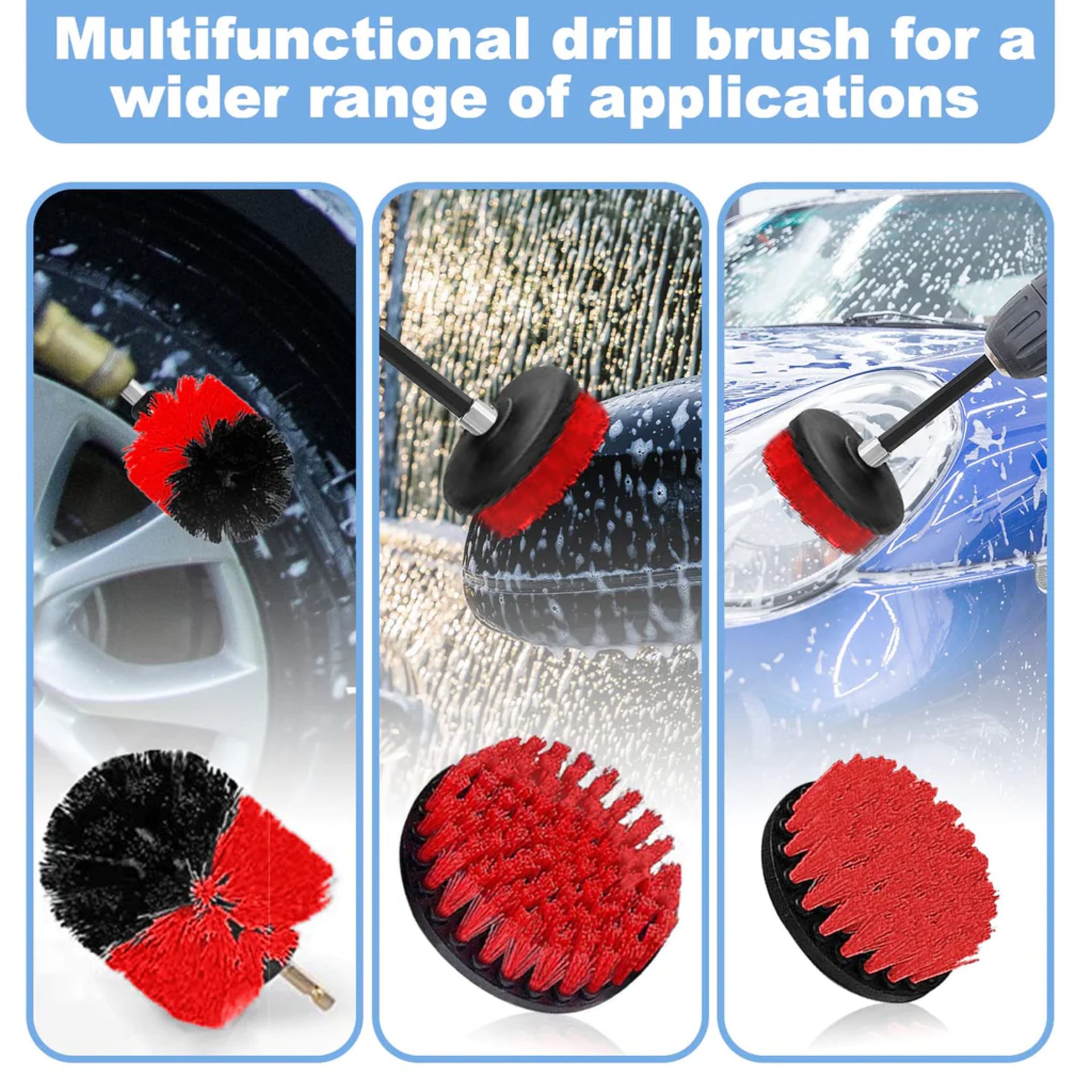 25 PCS Drill Brush Attachment, Drill Brush For Cleaning Includes All Purpose Drill Brush, Scrub Pa.. - Image 2 of 6