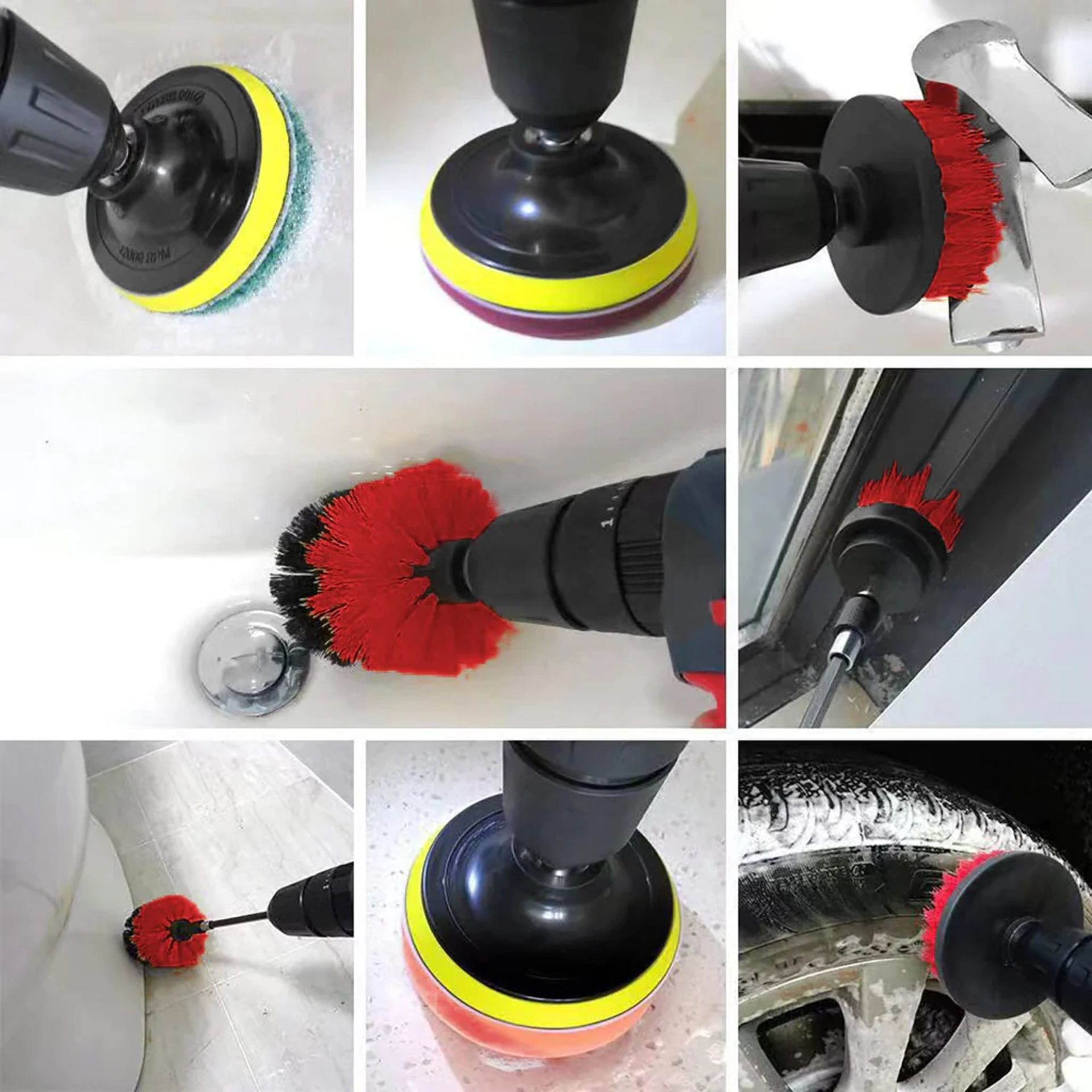 25 PCS Drill Brush Attachment, Drill Brush For Cleaning Includes All Purpose Drill Brush, Scrub Pa.. - Image 4 of 6