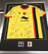 Watford Football Shirt Signed By Full Team