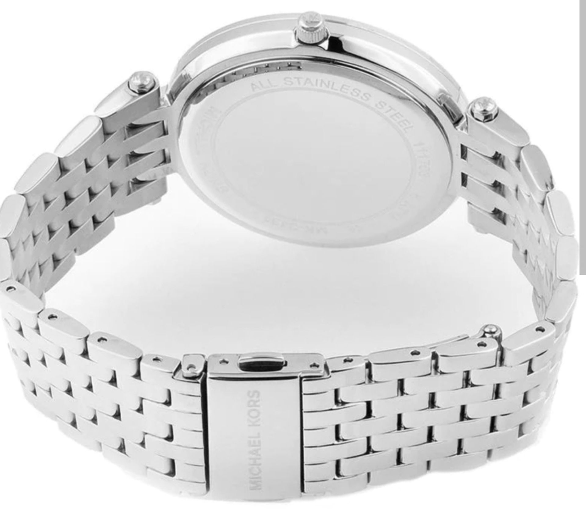 Michael Kors MK3437 Ladies Darci Pave Silver Stainless Steel Quartz Designer Watch - Image 5 of 8