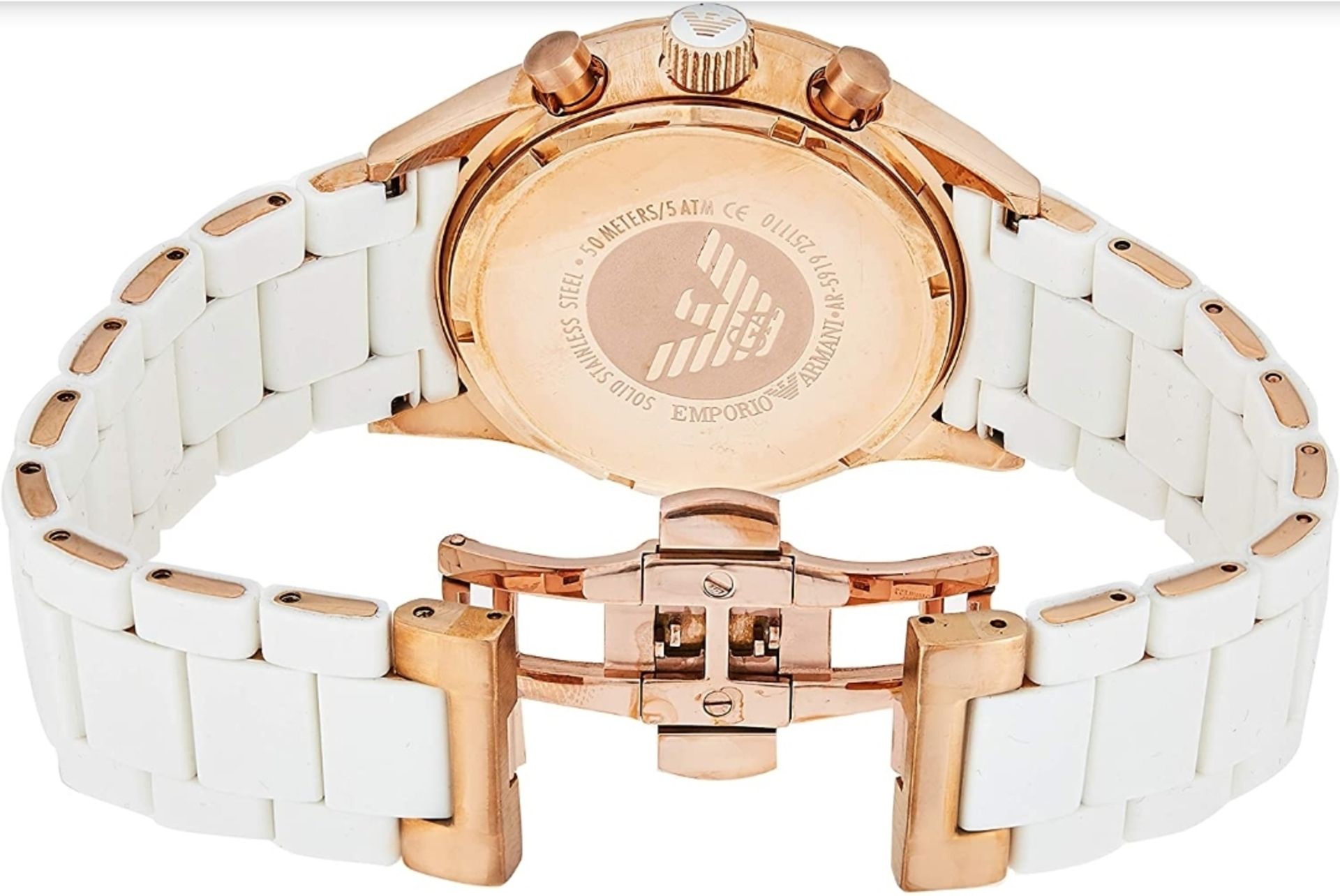 Emporio Armani AR5919 Men's Sportivo White Silicone Strap Chronograph Watch - Image 3 of 4