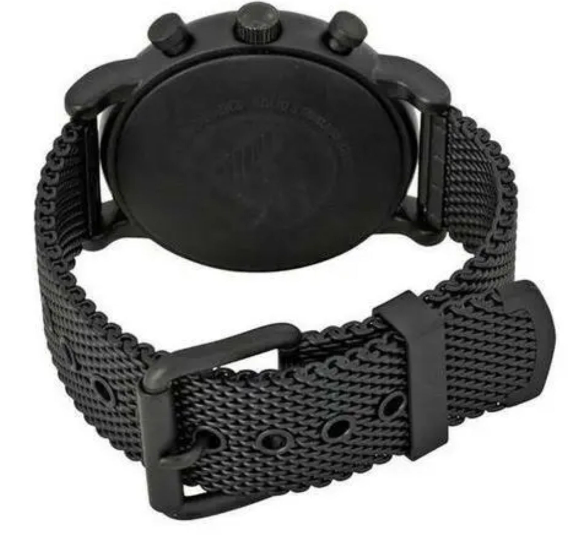 Emporio Armani AR1968 Men's Luigi Black Mesh Band Quartz Chronograph Watch - Image 2 of 7