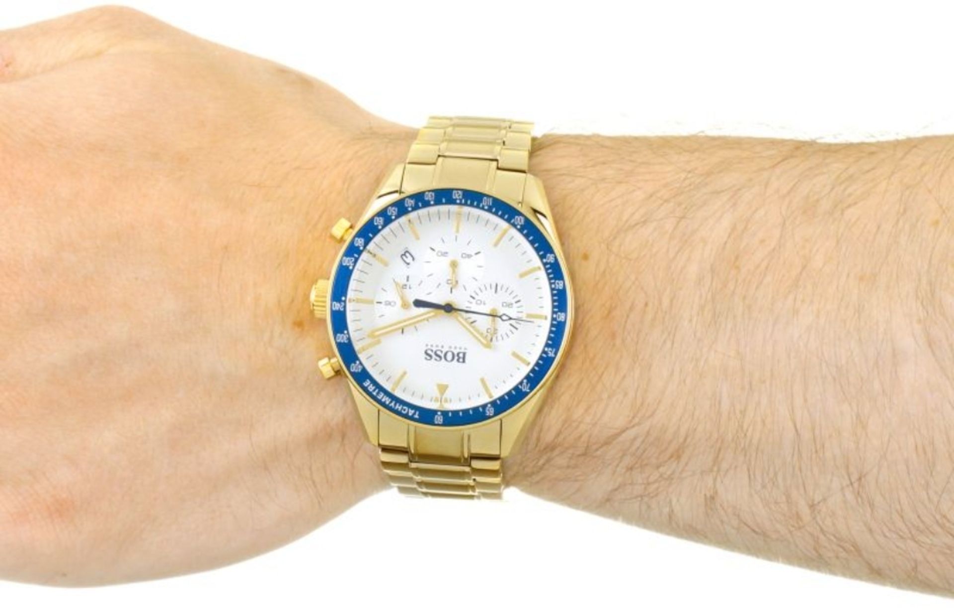 Hugo Boss 1513631 Men's Trophy Gold Tone Bracelet Quartz Chronograph Watch - Image 5 of 7
