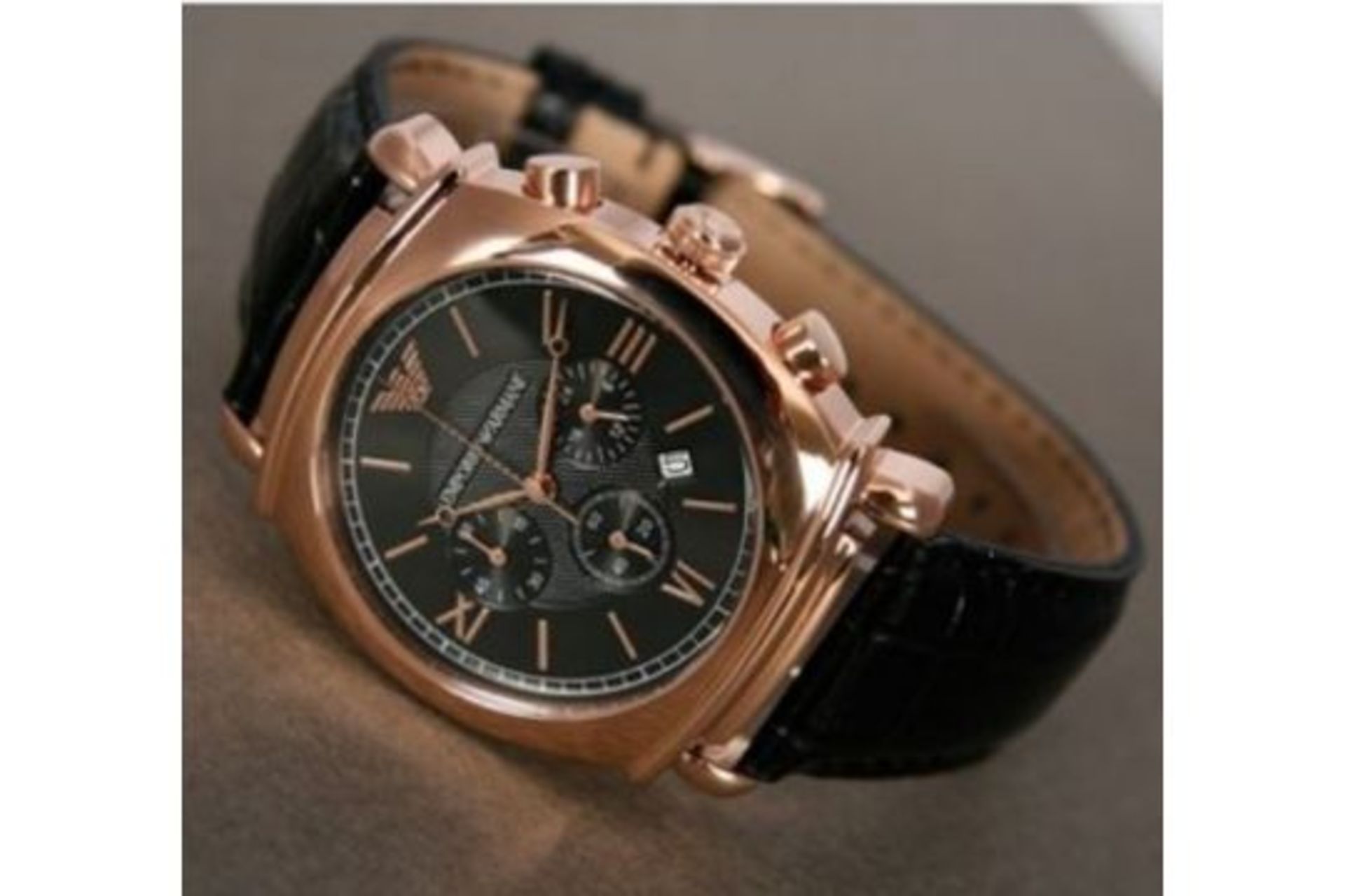 Emporio Armani Mens Rose Gold Watch AR0321 - Image 6 of 8