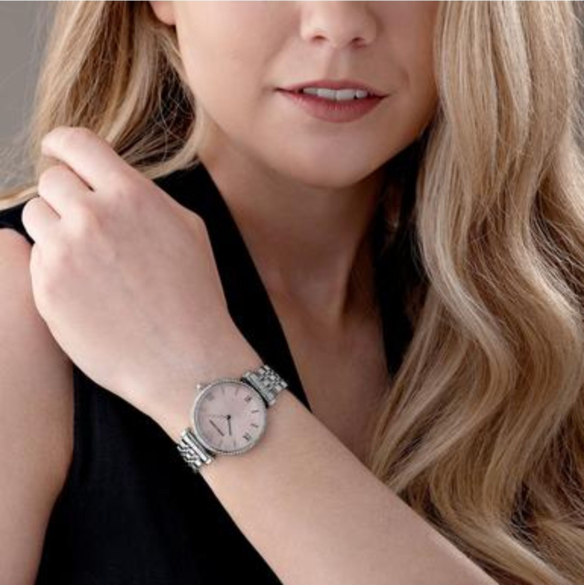 Emporio Armani AR1779 Ladies Gianni T-Bar Silver Bracelet Watch - Image 2 of 6