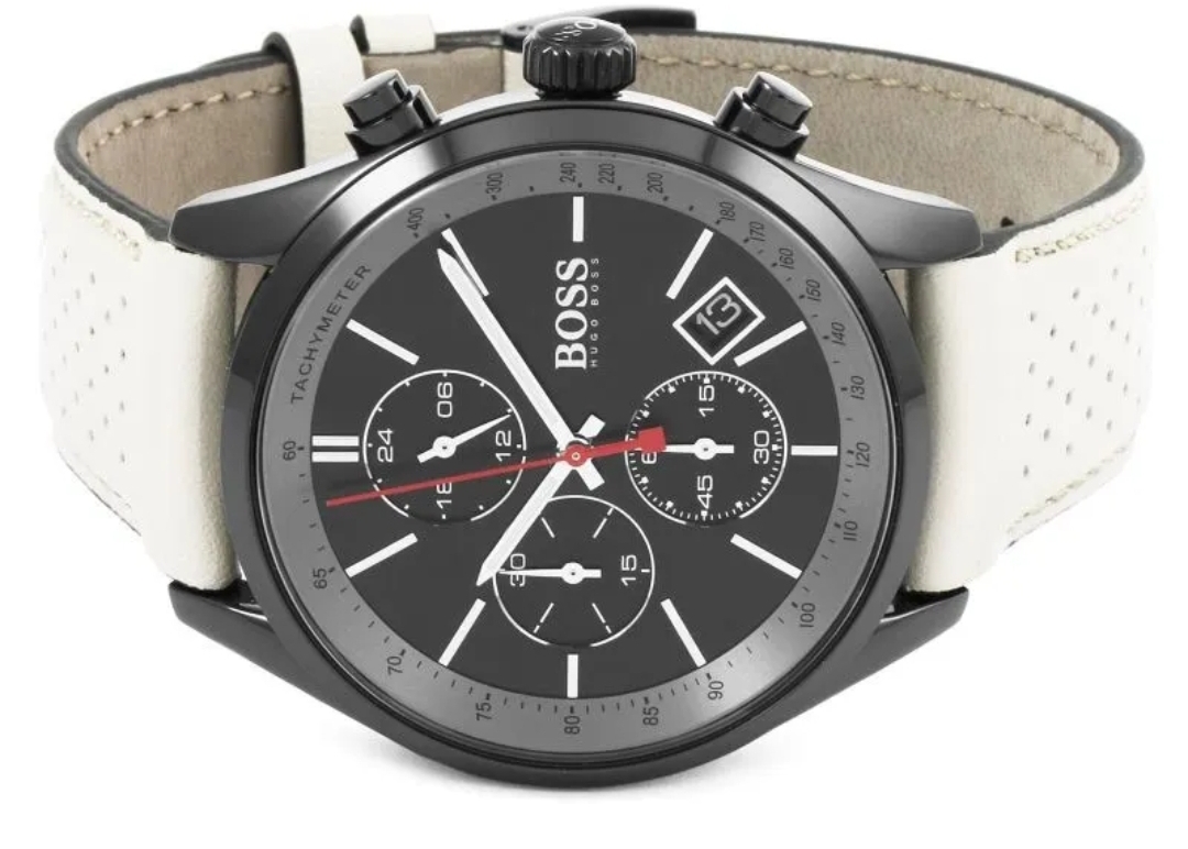 Hugo Boss 1513562 Men's Grand Prix Leather Strap Quartz Chronograph watch - Image 2 of 6