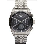 Emporio Armani AR0373 Men's Silver Bracelet Quartz Chronograph Watch
