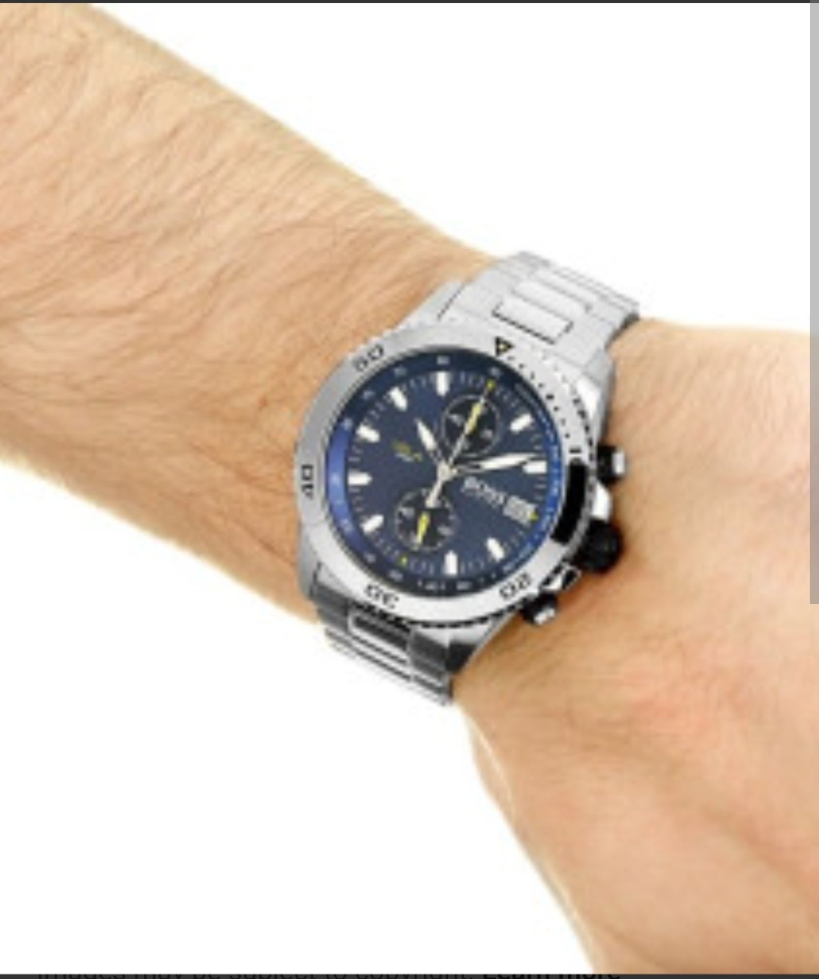 Hugo Boss 1513775 Men's Vela Silver Stainless Steel Bracelet Quartz Chronograph Watch - Image 3 of 10