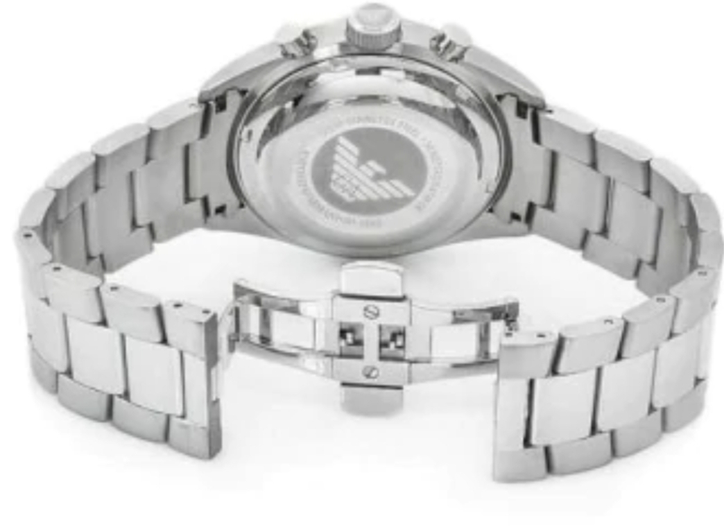 Emporio Armani AR0585 Men's Classic Silver Bracelet Chronograph Watch - Image 5 of 8