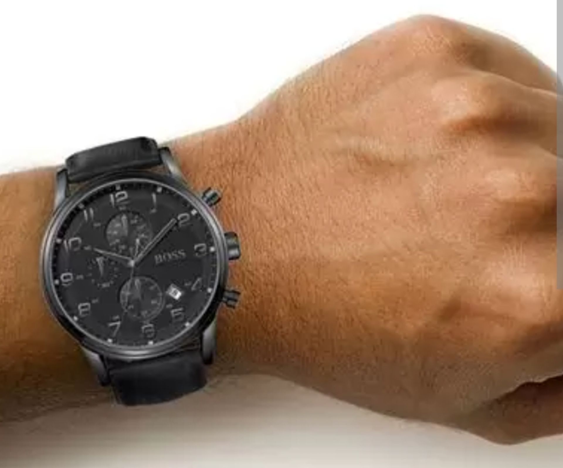 Hugo Boss 1512567 Men's Aeroliner All Black Chronograph Watch - Image 3 of 6