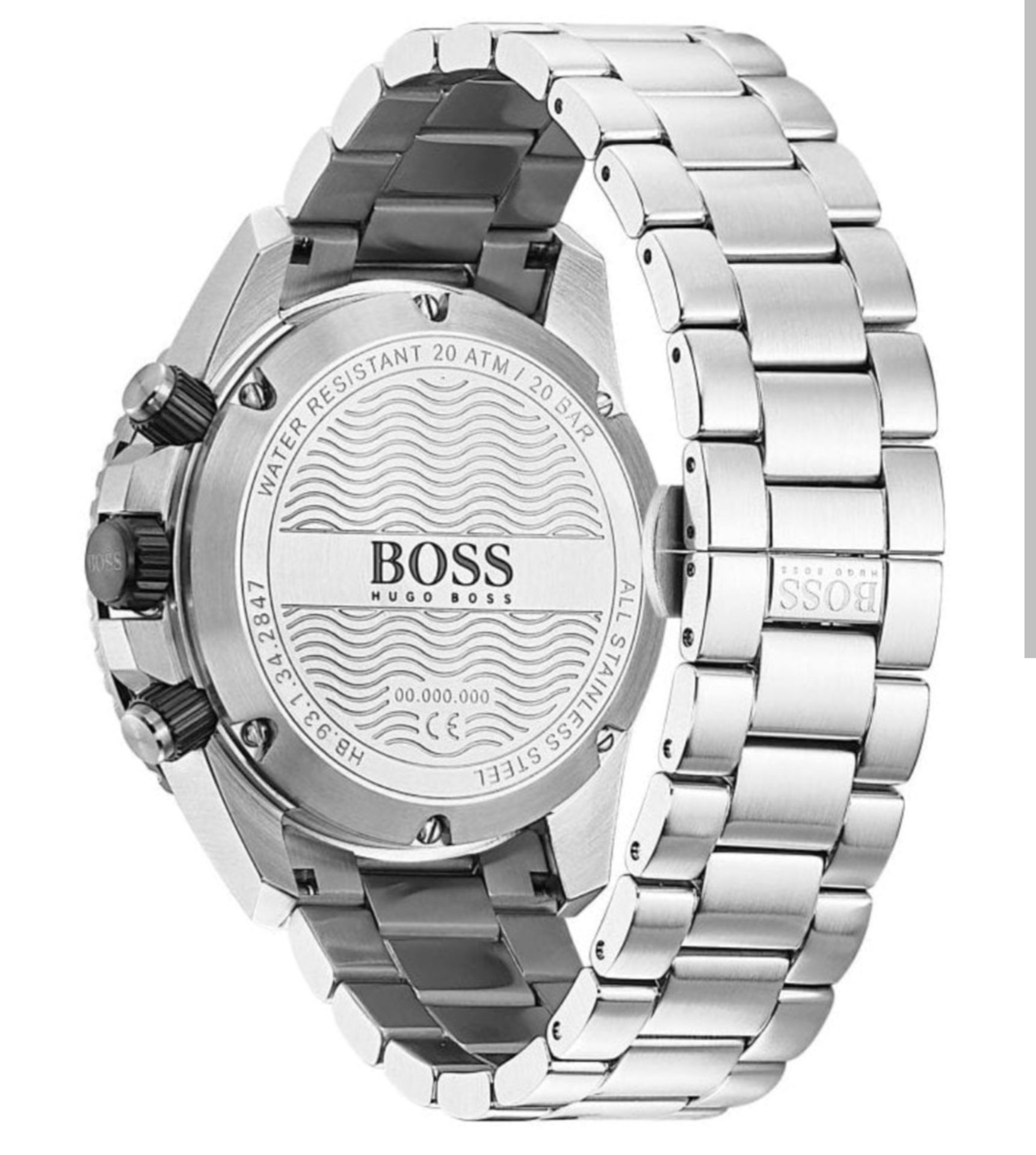 Hugo Boss 1513775 Men's Vela Silver Stainless Steel Bracelet Quartz Chronograph Watch - Image 5 of 10