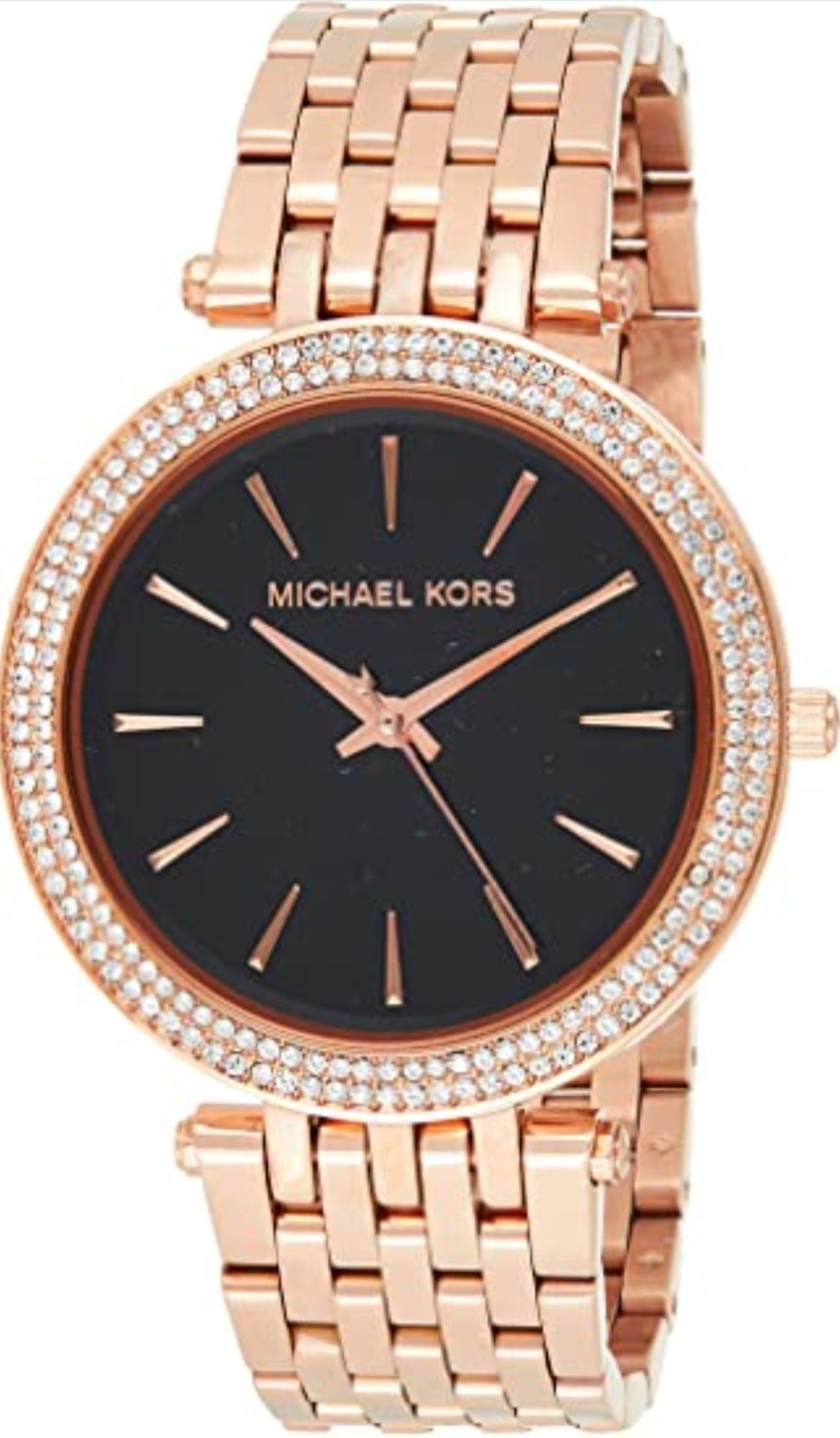 Michael Kors MK3402 Darci Black & Rose Gold Tone Stainless Steel Ladies Watch
