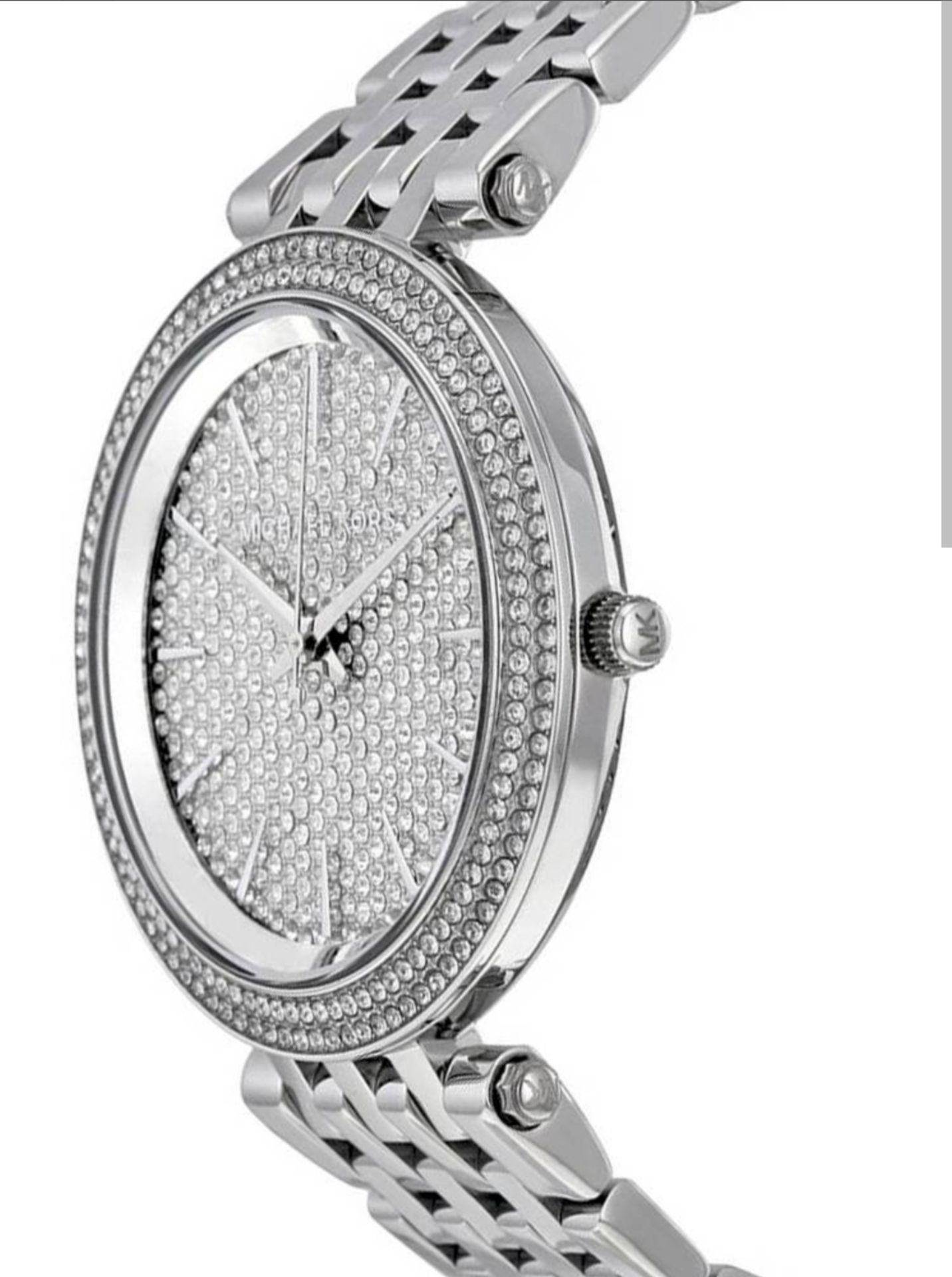 Michael Kors MK3437 Ladies Darci Pave Silver Stainless Steel Quartz Designer Watch - Image 4 of 8