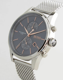Hugo Boss 1513440 Men's Jet Silver Mesh Band Chronograph Watch - Image 5 of 5
