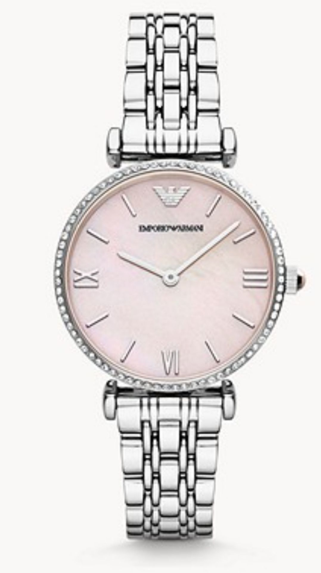 Emporio Armani AR1779 Ladies Gianni T-Bar Silver Bracelet Watch