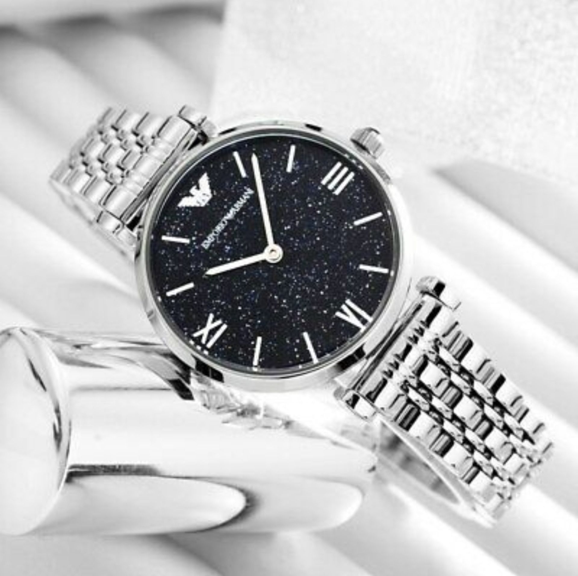 Emporio Armani AR11091 Ladies Gianni T-Bar Silver Bracelet Quartz Watch - Image 2 of 8