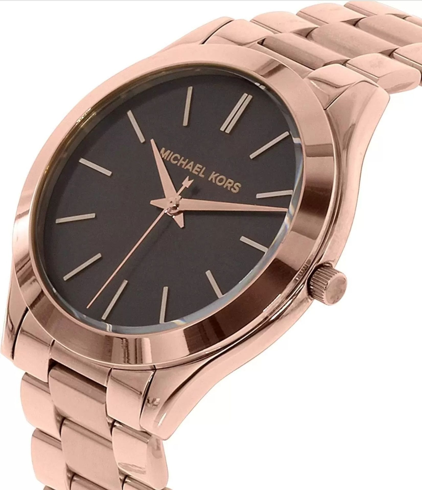 Michael Kors Mk3181 Ladies Rose Gold Slim Runway Watch - Image 3 of 6