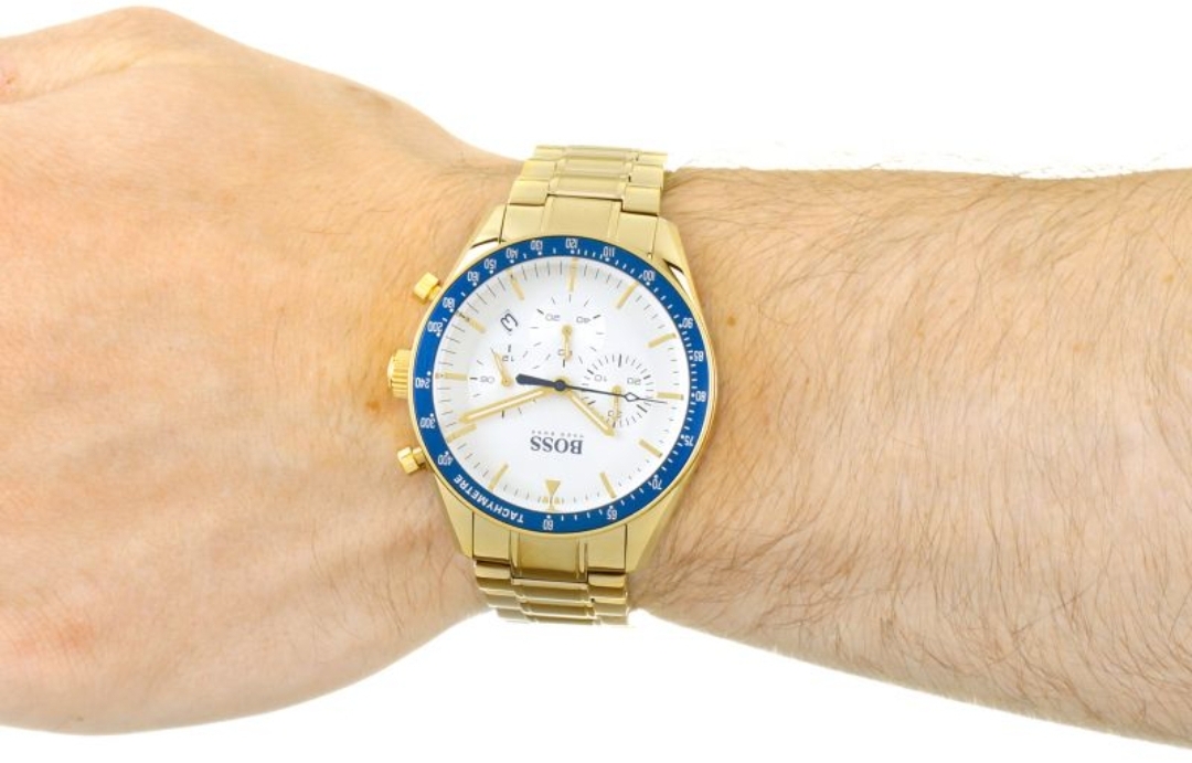 Hugo Boss 1513631 Men's Trophy Gold Tone Bracelet Quartz Chronograph Watch - Image 5 of 7