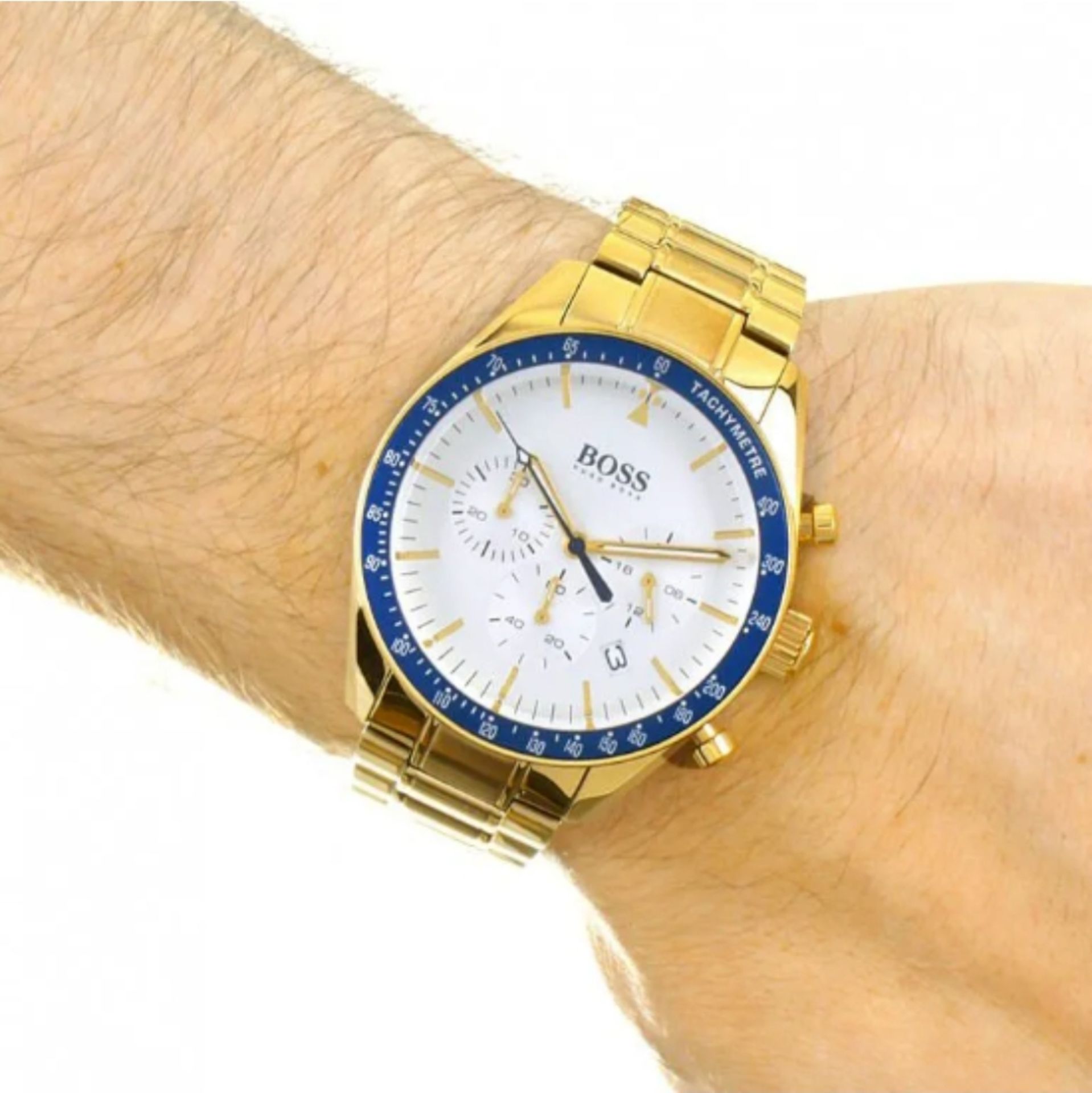 Hugo Boss 1513631 Men's Trophy Gold Tone Bracelet Quartz Chronograph Watch - Image 2 of 7
